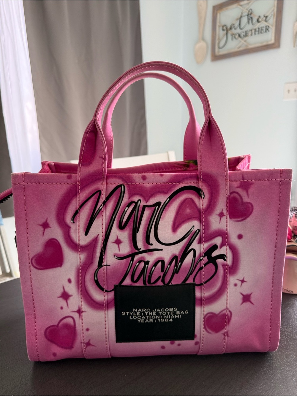 Marc Jacobs Pink Graffiti Heart Tote - Picture 7 of 7